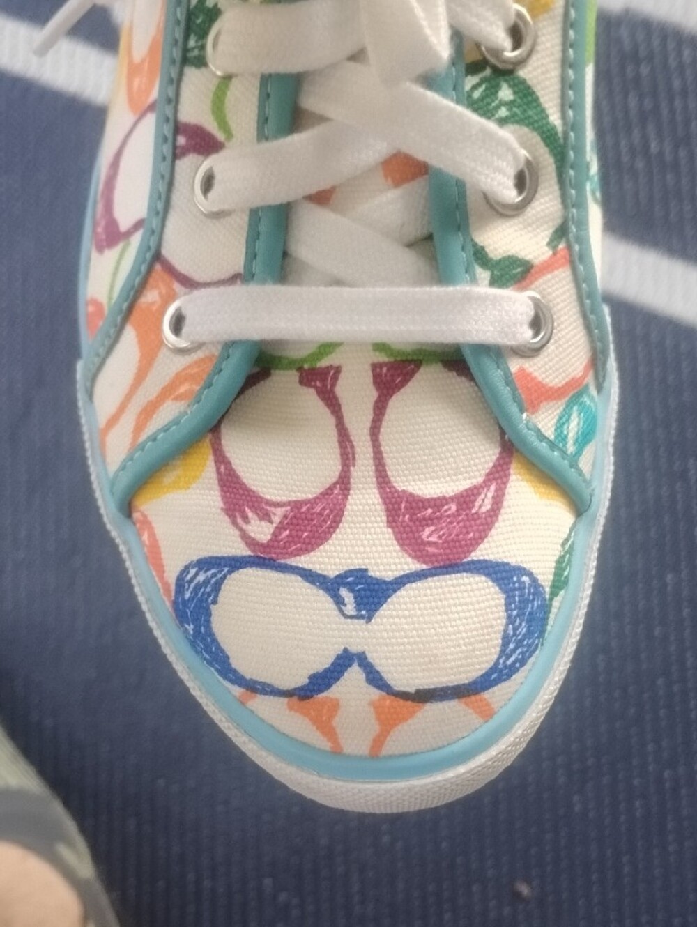 Coach Dawnell Signature Print Canvas Sneakers Size 10 - Picture 8 of 16